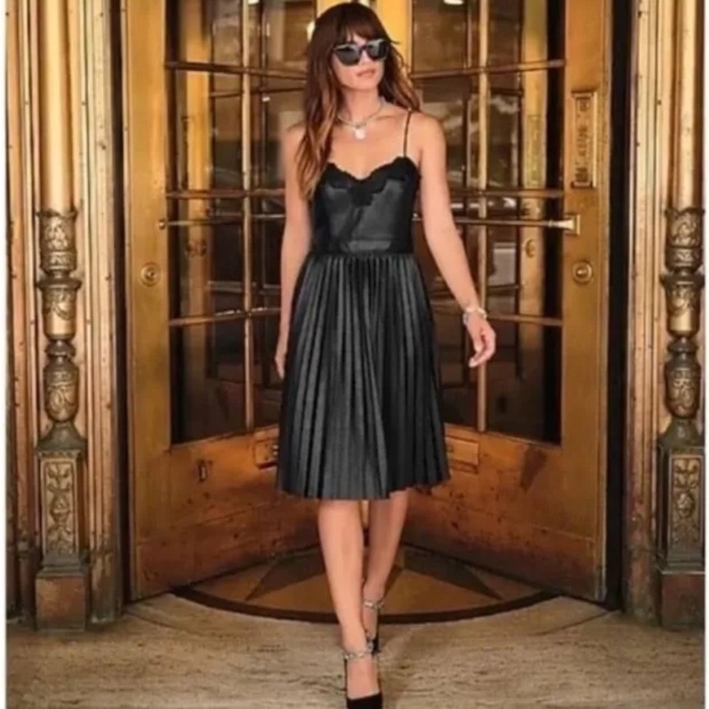 SOLD NWT women’s express Faux lather dress size small